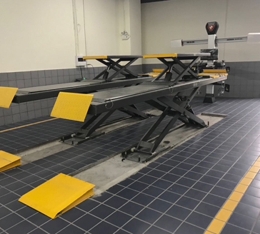 Ultrathin Double Level Scissor Lift for Four Wheel Alignment